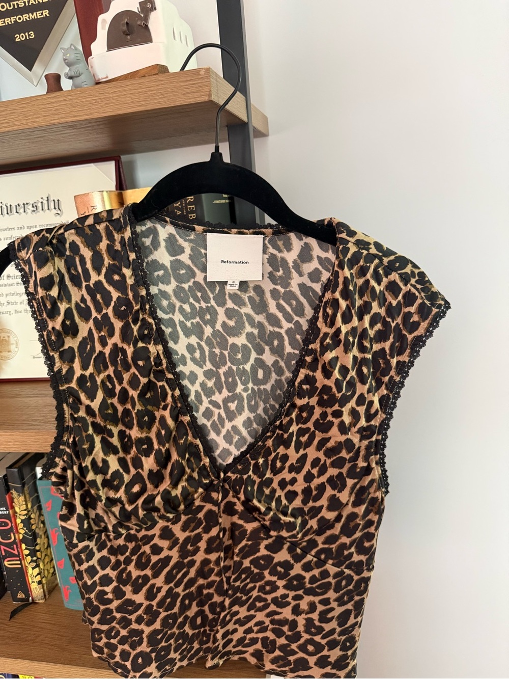Reformation Cherry Silk Top - Leopard/Cheetah print - Picture 5 of 5